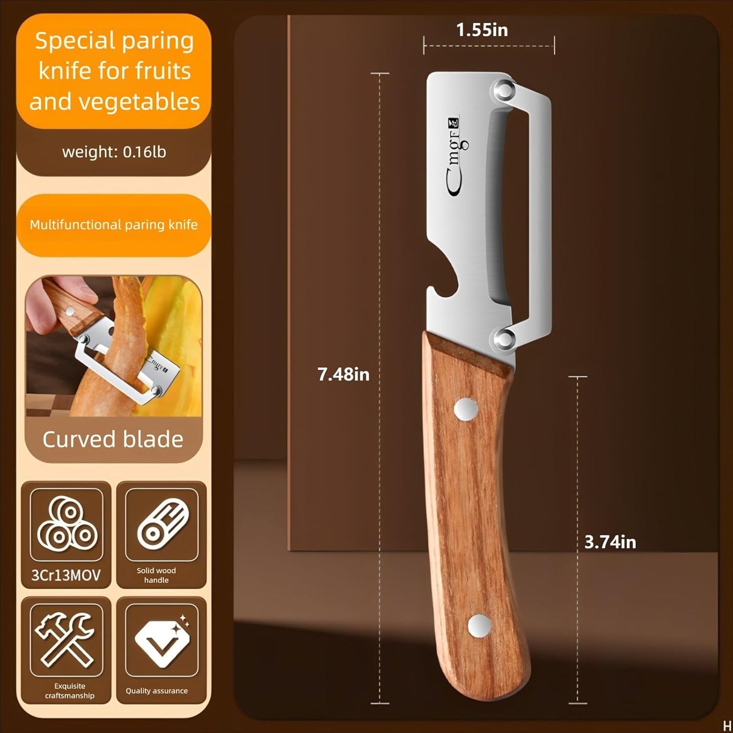 Everyday Wood Handle Peeler